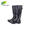 Black neoprene rubber boots for men